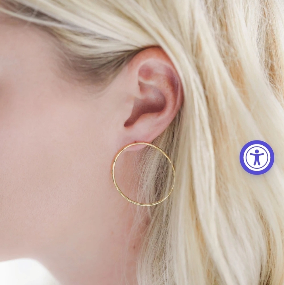 Simple + Chic Pacific Hoops Earrings - image 5